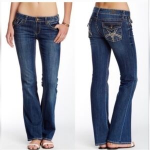 Kut From The Kloth Women's So Low Rise Boot Cut Jeans w/ Whiskering - Size 8